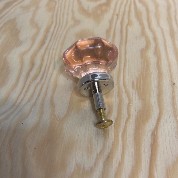 Pink Glass Drawer Knob - Picture 3 of 4